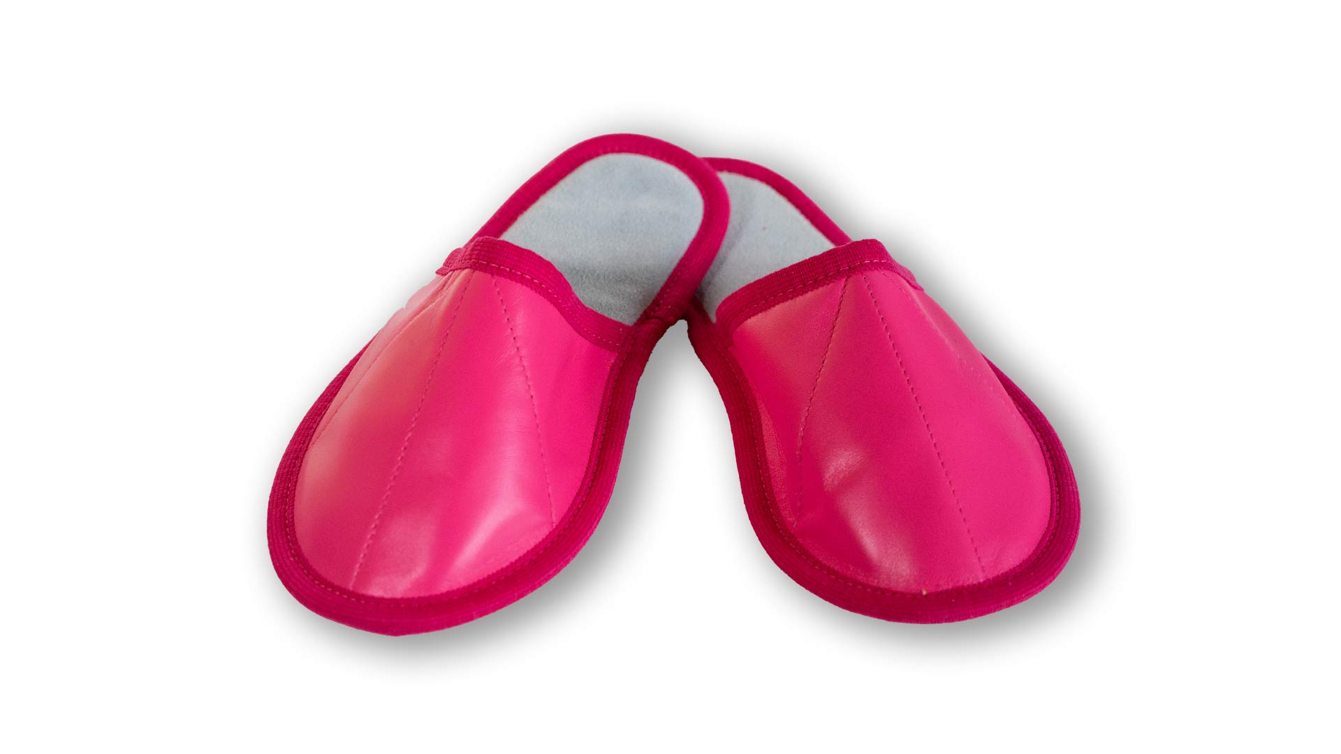 Usnjeni sobni copati pink